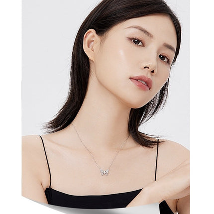 925 Sterling Silver Butterfly Choker Necklace for Women Teen Girls Butterfly Necklace Chain