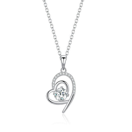 Sterling Silver Necklace Love Necklace 925 Sterling Silver Clavicle Chain For Women