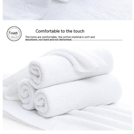 4 Pack White Towels - Soft Cotton Highly Absorbent Hotel spa Bathroom Towel Collection