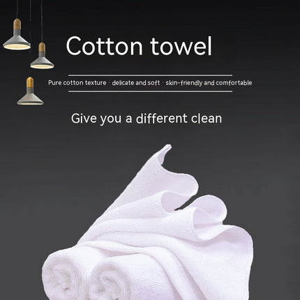 4 Pack White Towels - Soft Cotton Highly Absorbent Hotel spa Bathroom Towel Collection