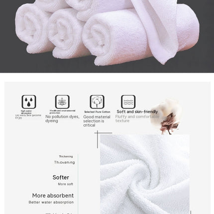 4 Pack White Towels - Soft Cotton Highly Absorbent Hotel spa Bathroom Towel Collection