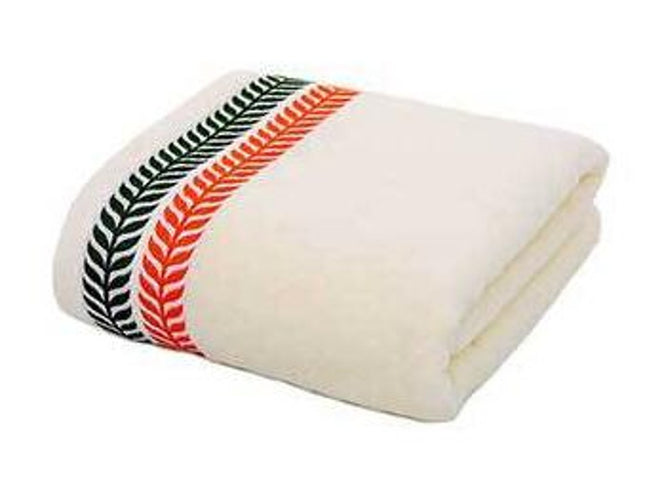 1 Pack Cotton Bath Towel Embroidered Cotton Jacquard Design, Soft and Highly Absorbent