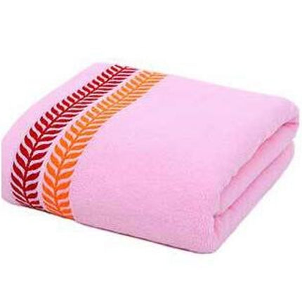 1 Pack Cotton Bath Towel Embroidered Cotton Jacquard Design, Soft and Highly Absorbent