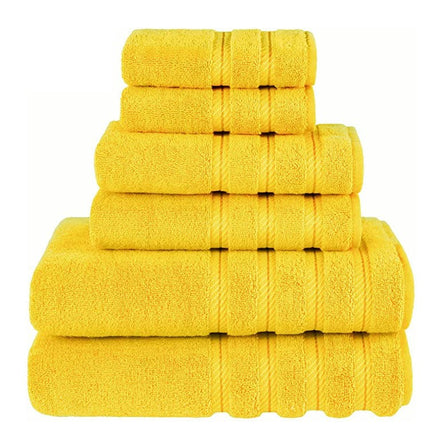 Soft 6 Piece Towel Set, 2 Bath Towels 2 Hand Towels 2 Washcloths, Cotton Towels Set for Bathroom