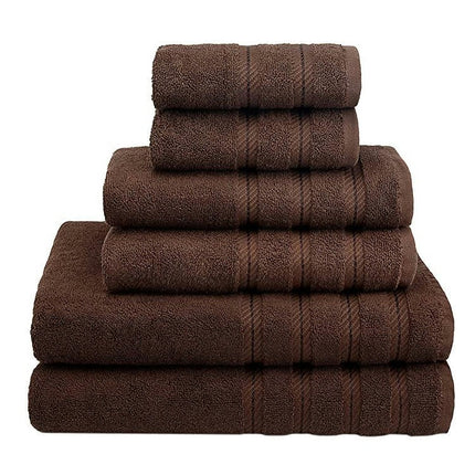 Soft 6 Piece Towel Set, 2 Bath Towels 2 Hand Towels 2 Washcloths, Cotton Towels Set for Bathroom