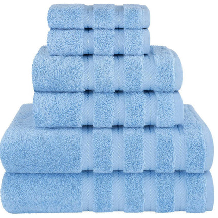 Soft 6 Piece Towel Set, 2 Bath Towels 2 Hand Towels 2 Washcloths, Cotton Towels Set for Bathroom