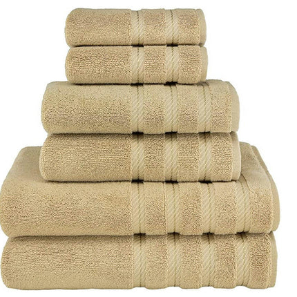 Soft 6 Piece Towel Set, 2 Bath Towels 2 Hand Towels 2 Washcloths, Cotton Towels Set for Bathroom