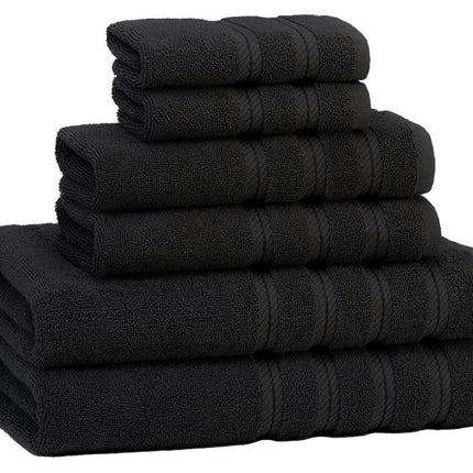 Soft 6 Piece Towel Set, 2 Bath Towels 2 Hand Towels 2 Washcloths, Cotton Towels Set for Bathroom