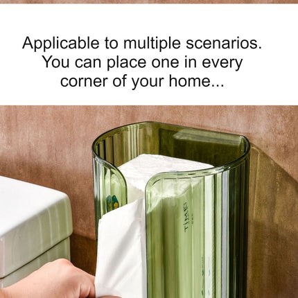 Toilet Paper Holder, Toilet Tissue Storage Box, Wall-Mounted Tissue Box, no Need to Punch