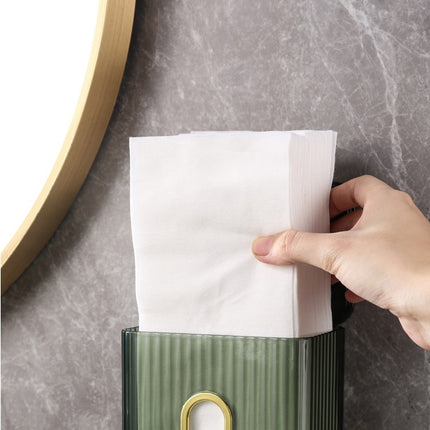 Tissue Box Wall-Mounted Facial Tissue Storage Box Toilet Bathroom Kitchen Tissue Box Transparent