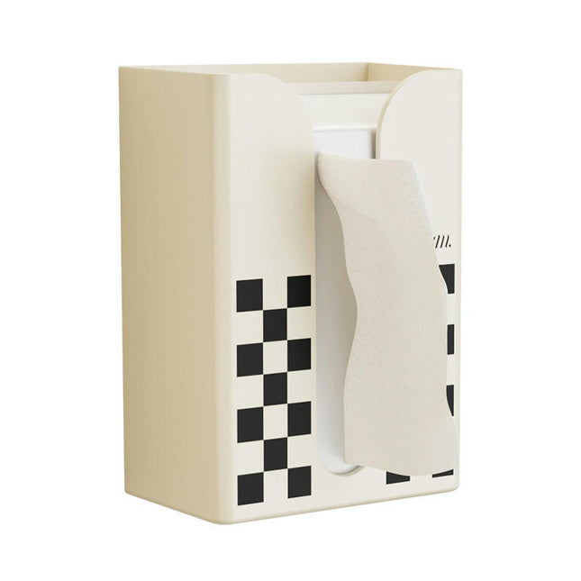 Tissue Box Stand, Wall Mounted Tissue Dispenser Holders Napkin Organizer Wall Tissue Box for Toilet