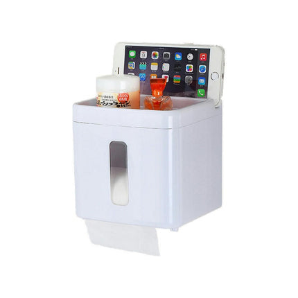 Bathroom Tissue Box No Punching Wall Hanging Paper Towel Holder Toilet Paper Holder