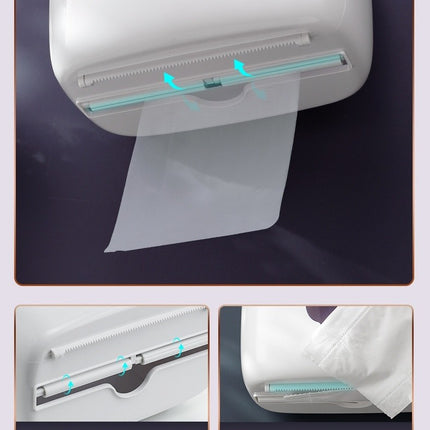 Bathroom Tissue Box Wall-Mounted Toilet Paper Box Roll Paper Toilet Paper Storage Rack