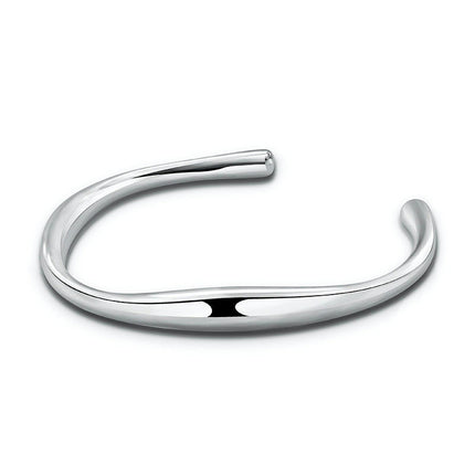 925 Silver Classic Simple Design Bracelet for Women Mens Irregular Sterling Silver bracelet