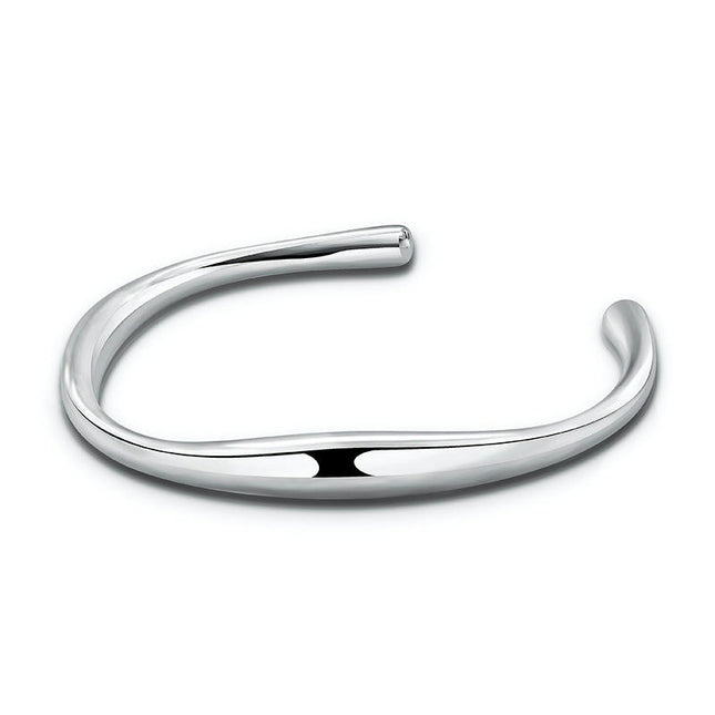 925 Silver Classic Simple Design Bracelet for Women Mens Irregular Sterling Silver bracelet