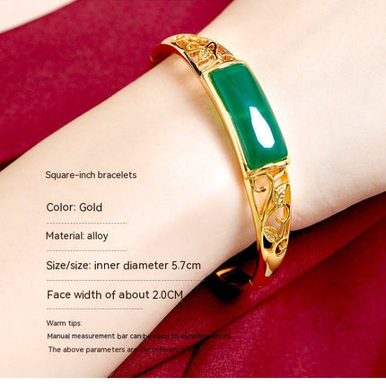 Wedding Bridal Jewelry Gold Plated Bangles for Women Gold Bangle Round Bangle Bracelet