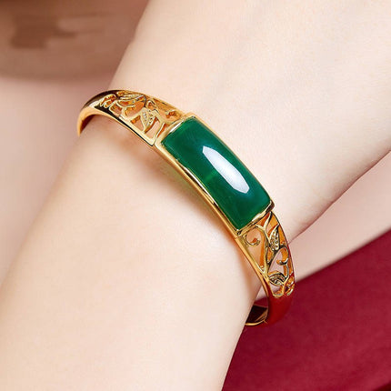 Wedding Bridal Jewelry Gold Plated Bangles for Women Gold Bangle Round Bangle Bracelet