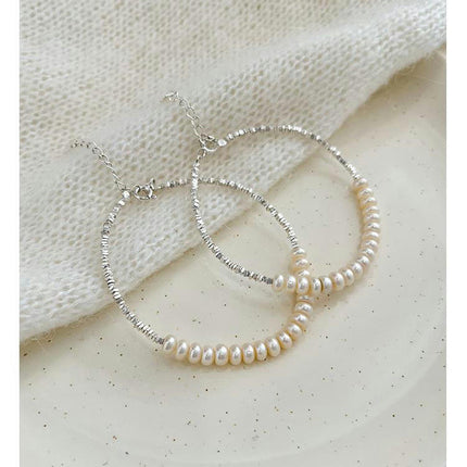 S925 Sterling Silver Bracelet, Natural Pearl Bracelet for Women, Freshwater Pearl Bracelet