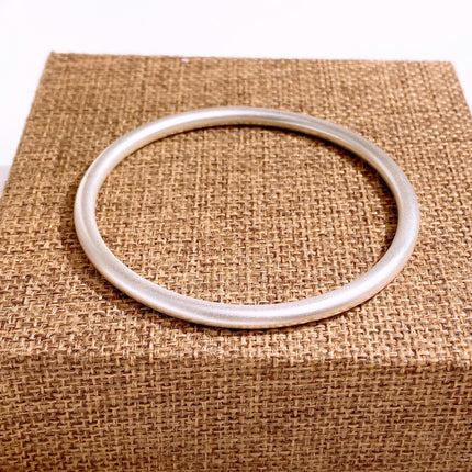 Sterling Silver Bangle Bracelet Silver Bracelet For Women Simple Round Circle Bangle Bracelet