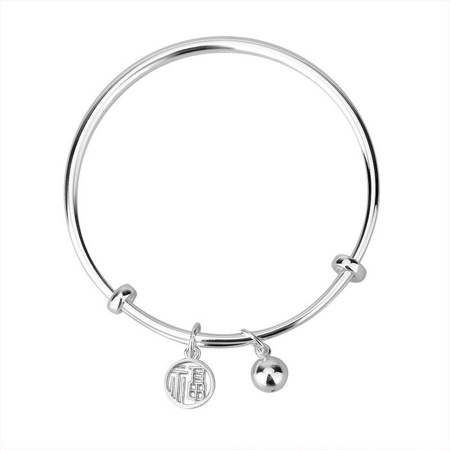 Women Sterling Silver Bracelet Minimalist Bracelet Girls/Men Solid Silver Bracelet Jewelry