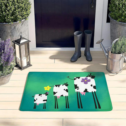 Cow Print Bathroom Rug Farmhouse Bathroom Rug Runner Rug Non Slip Small Bath Mat For Tub, Shower, And Bath Room