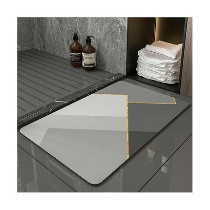 Bath Mat Super Absorbent Quick Drying Non Bathroom Rug Simple Non- Floor Mats Home Diatomite Mat