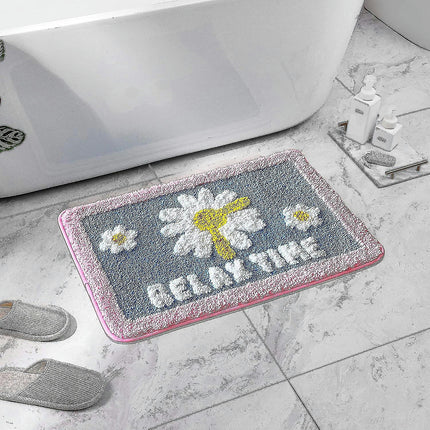 Blue Bathroom Rugs Non-slip Shower Bath Rugs Bath Mat For Bathroom Tub Outdoor Area Rugs