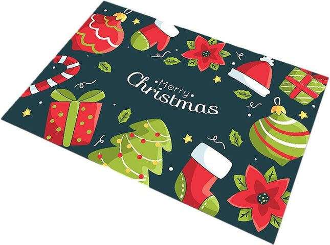 Christmas Area Rugs Sleigh Berry Kitchen Mat, Bath Rug Floor Door Mats Soft Runner Carpet For Home Decor