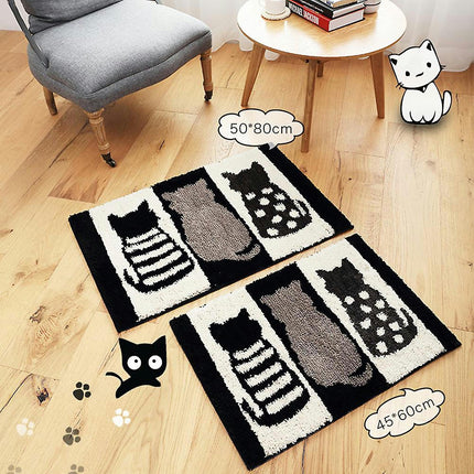 Bathroom Rug Bath Bathroom Flocking Home Bathroom Non-slip Mat Floor Mat Bedroom Kitchen Bathroom Suction Door Mat