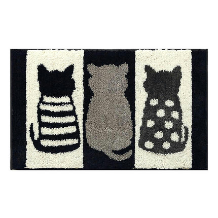 Bathroom Rug Bath Bathroom Flocking Home Bathroom Non-slip Mat Floor Mat Bedroom Kitchen Bathroom Suction Door Mat