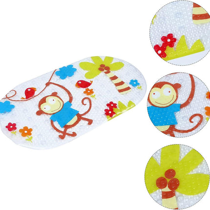 Anti-skid Animal PVC Bathing Mat for Shower and Bath, Xmas Party Home Bathroom Floor Pad