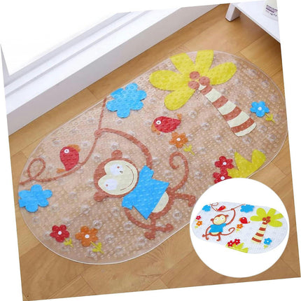 Anti-skid Animal PVC Bathing Mat for Shower and Bath, Xmas Party Home Bathroom Floor Pad