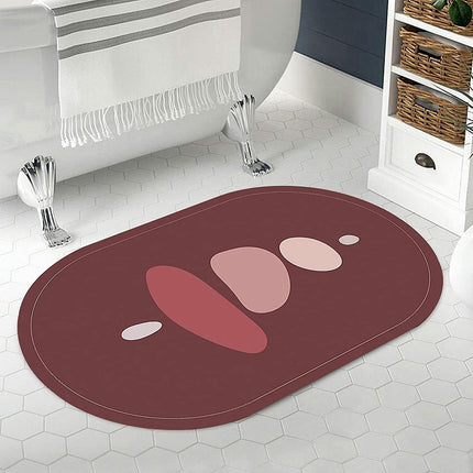 Memory Foam Soft Bath Mats, 40x60cm Non-slip Absorbent Bathroom Rugs Rubber Backed Carpet