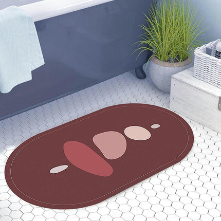 Memory Foam Soft Bath Mats, 40x60cm Non-slip Absorbent Bathroom Rugs Rubber Backed Carpet