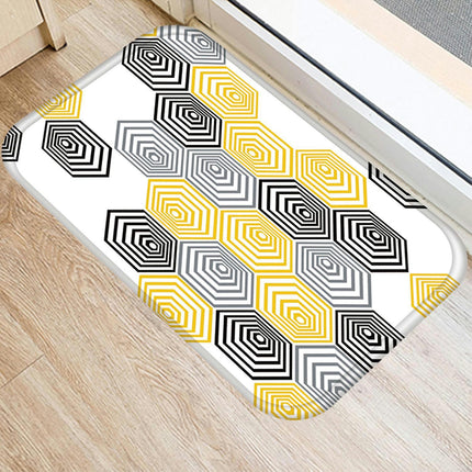 Bathroom Mats Soft Anti-slip Flannel Soft Texture Bath Floor Mat for Home