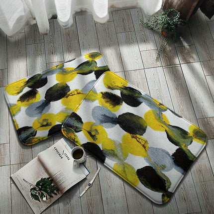 Bathroom Mats Soft Anti-slip Flannel Soft Texture Bath Floor Mat for Home