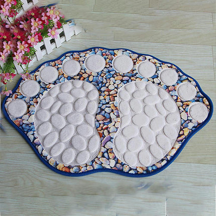 Hotel Absorbent Bath Mat Living Room Nonslip Pads Cobblestone Embossed Bathroom