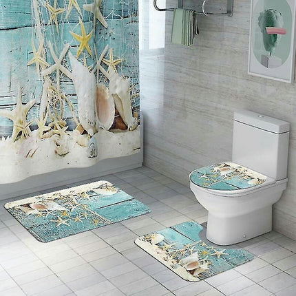 Bath mats rugs 3pcs/set bath mats non-slip pedestal rug toilet lid cover home bathroom decor