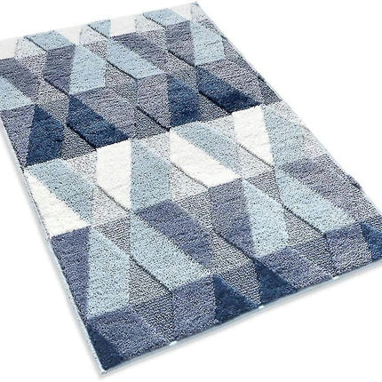 Bath Mat Runner Large Bathroom Rugs 24" X 40" Blue Absorbent Floor Foot Mat Shaggy