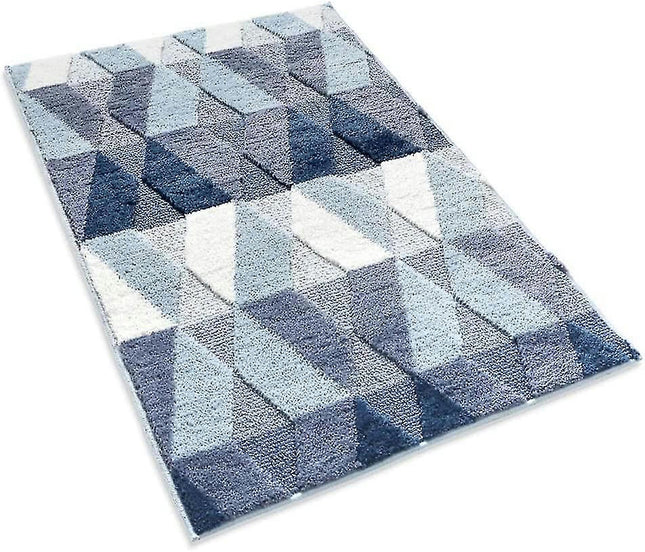 Bath Mat Runner Large Bathroom Rugs 24" X 40" Blue Absorbent Floor Foot Mat Shaggy