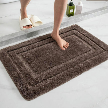 Extra Thick Bath Rugs For Bathroom - Anti-slip Bath Mats Soft Plush Mat Living Room Bedroom Mat Floor Water Absorben (dark Coffee)