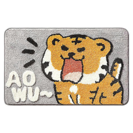 Bath Mat  Tiger Cartoon Home Bathroom Floor Mat  Absorbent Anti-slip Bath Mats Soft Floor Mat 40*60cm