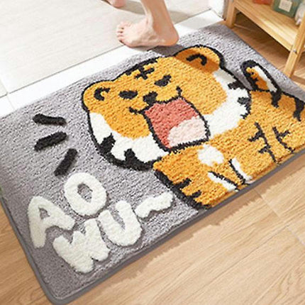 Bath Mat  Tiger Cartoon Home Bathroom Floor Mat  Absorbent Anti-slip Bath Mats Soft Floor Mat 40*60cm