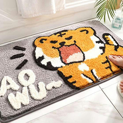 Bath Mat  Tiger Cartoon Home Bathroom Floor Mat  Absorbent Anti-slip Bath Mats Soft Floor Mat 40*60cm