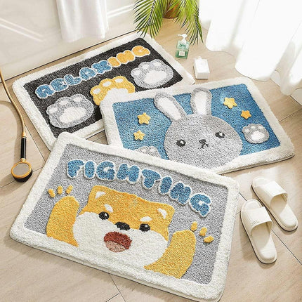 Cartoon Bath Mat Carpet Bathroom Door Mat Living Room Entrance Mat