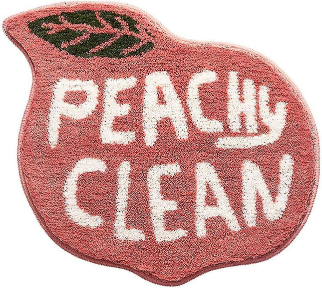 Peach Bath Mat Funny Cute Bath Mat Non-slip Washable Foot Mat Doormat For Bathroom Bedroom Kitchen Living Room