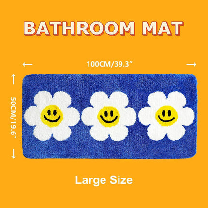 Bathroom Carpet Cute Bathroom Running Mat Super Long Anti slip Long Hair Bath Mat, Super Soft Water Absorbing Bath Mat