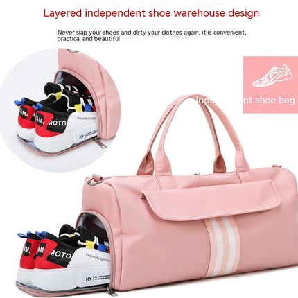 Women's Gym Bag Men's Waterproof Travel Bag Overnight Travel Bag with Wet Bag Shoe Compartment