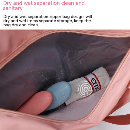 Travel Bag Women Large Capacity Handheld Shoulder Luggage Bag with Shoe Position Wet and Dry Separation Gym Bag