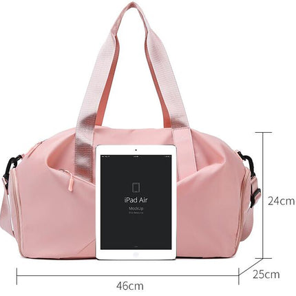 Travel Bag Women Large Capacity Handheld Shoulder Luggage Bag with Shoe Position Wet and Dry Separation Gym Bag